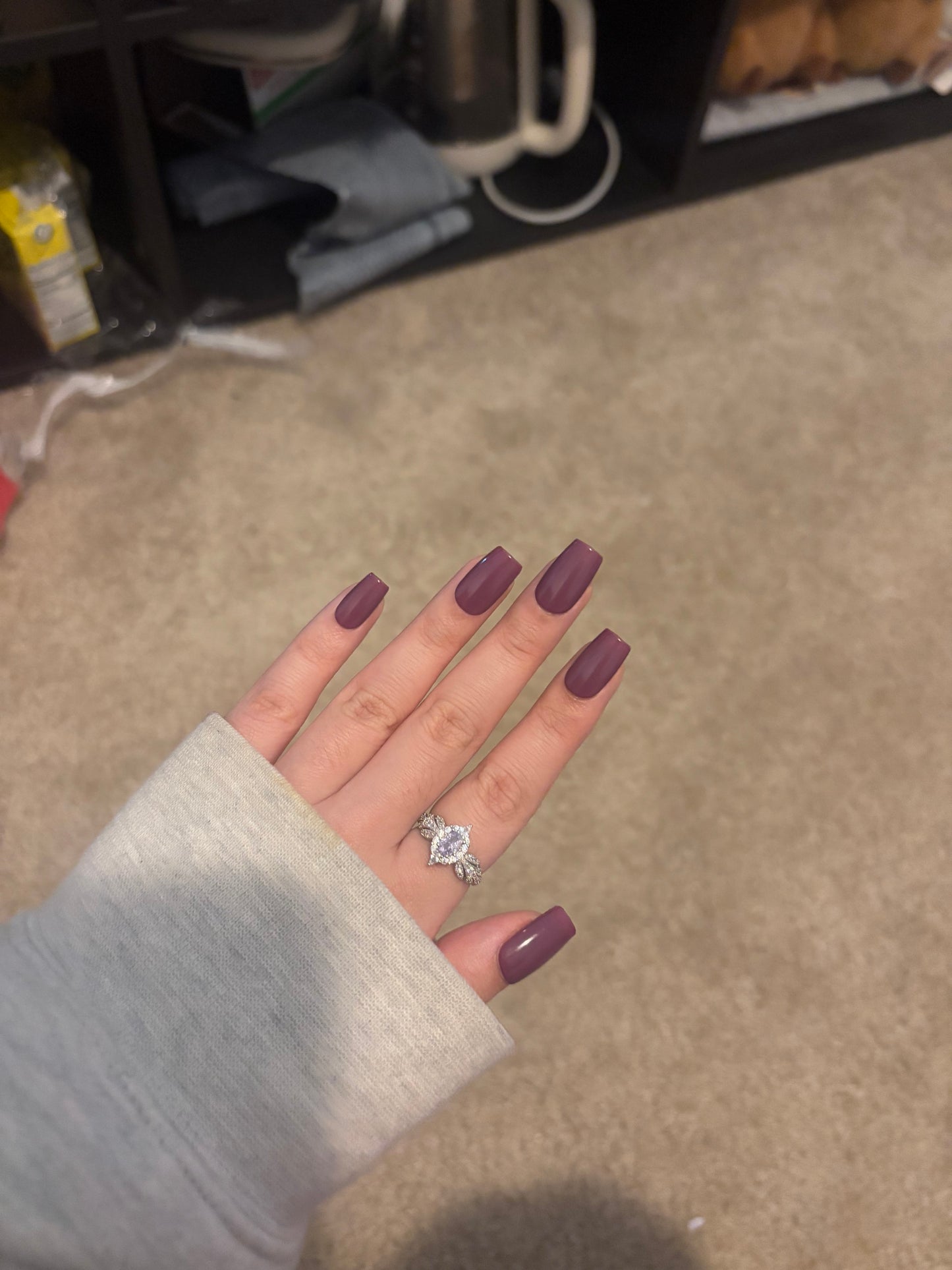 “Plum💜” Handmade Press-on nail