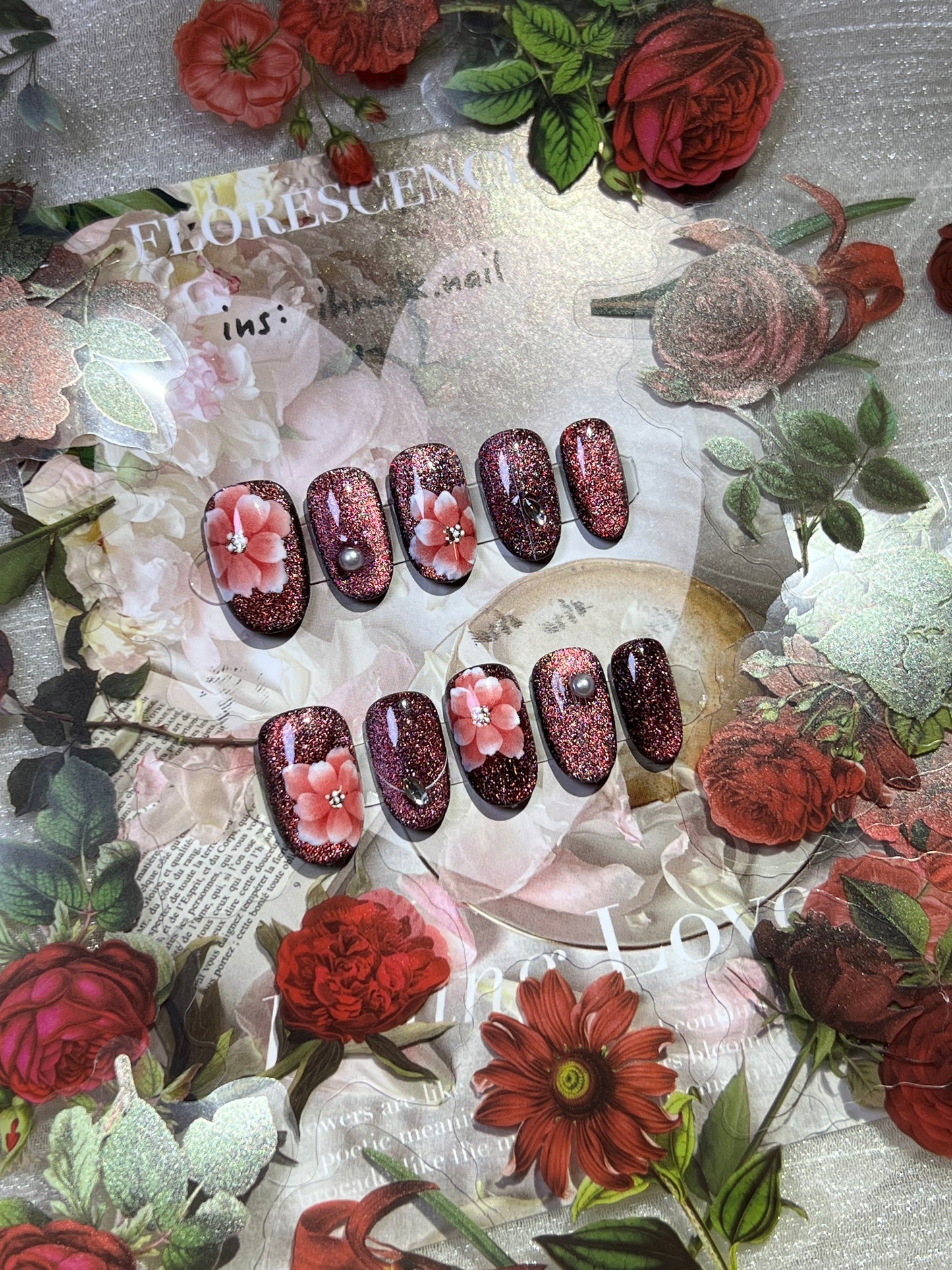 “Elegance of the Nation” Handmade Press-on nail