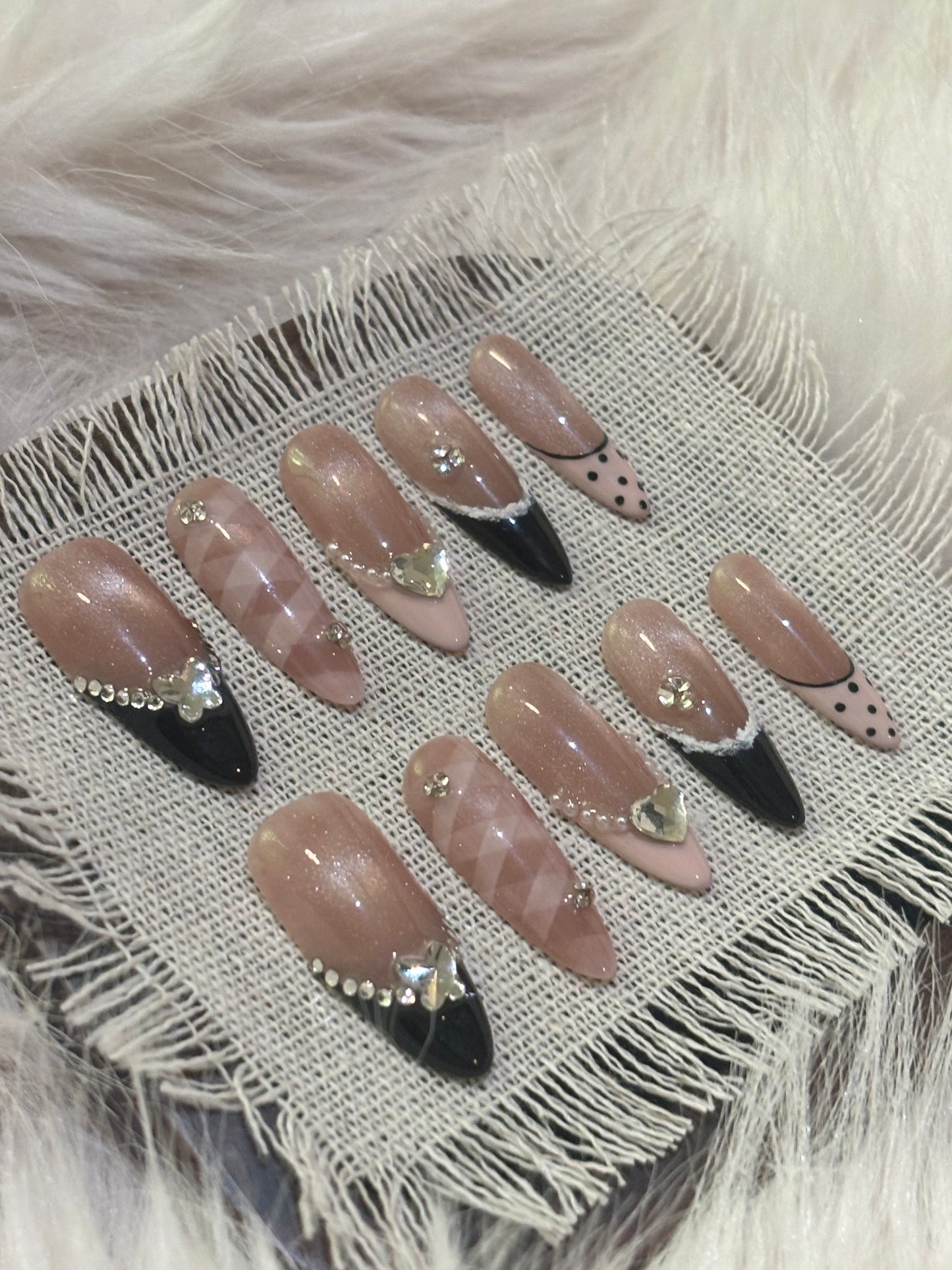 “Pink Dream” Handmade Press-on nail