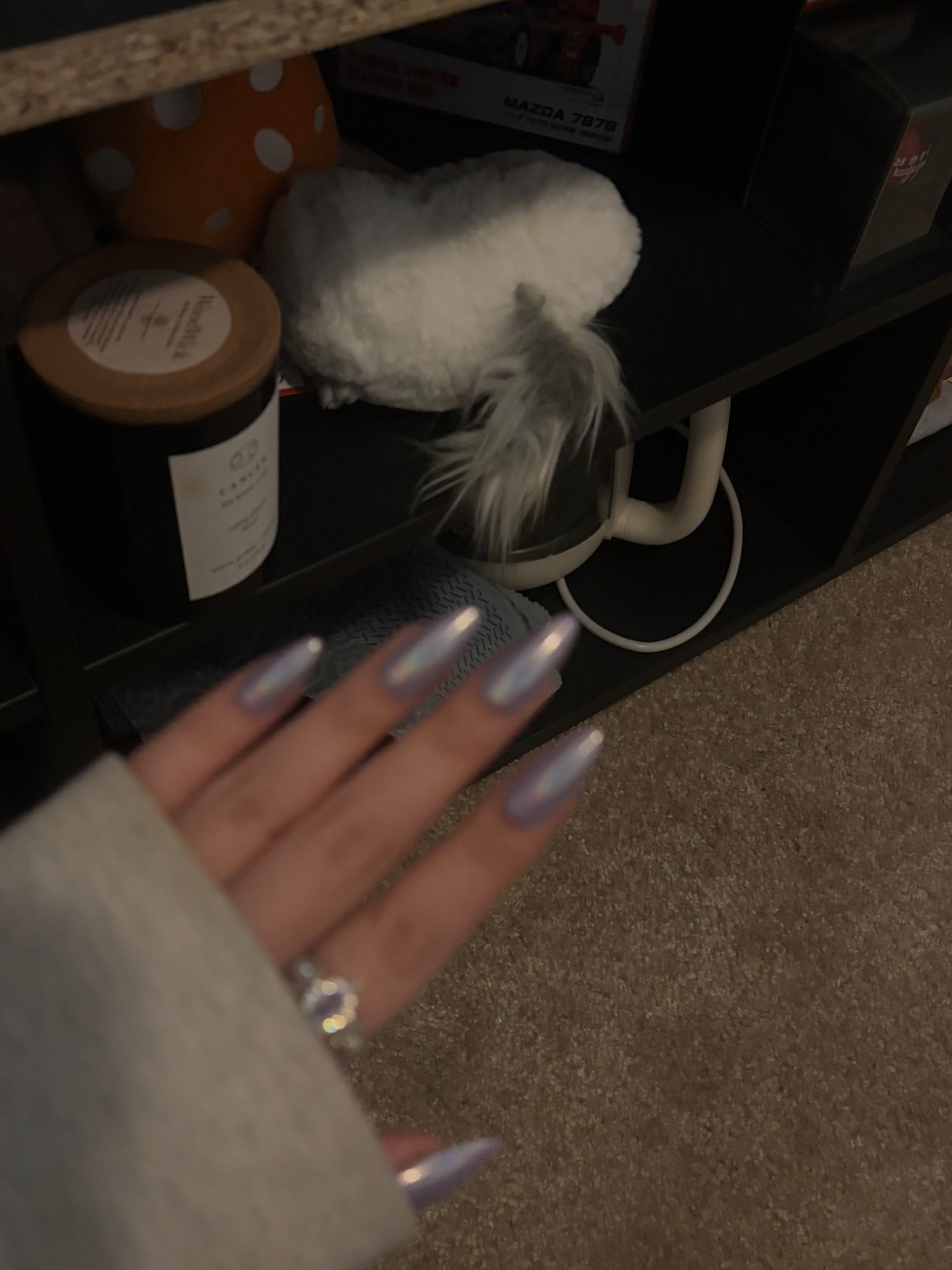 “Shimmer Taro” Handmade Press-on nail