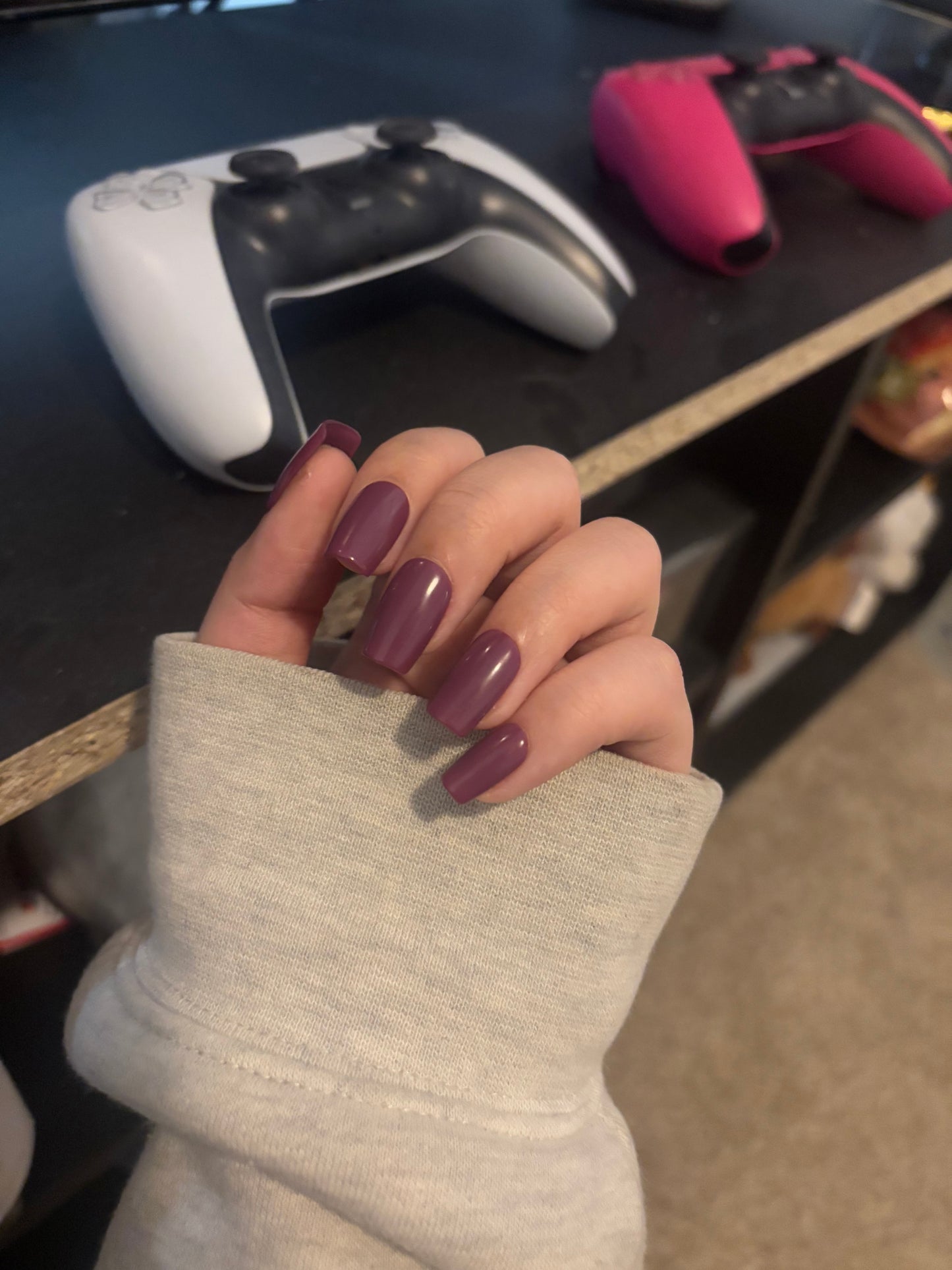 “Plum💜” Handmade Press-on nail
