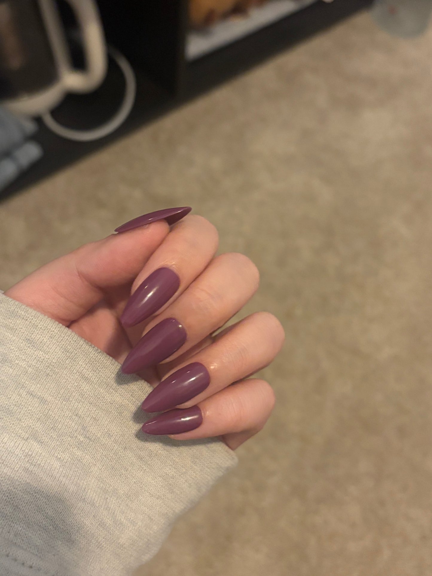 “Plum💜” Handmade Press-on nail