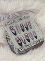 “Purple Ribbon” Handmade Press-on nail