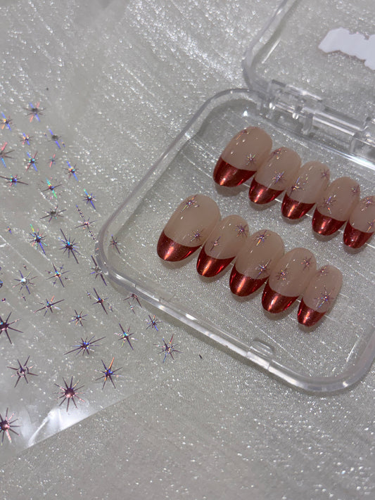 Pink Starburst Galaxy – Nail Art Stickers